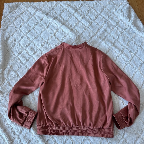 H&M Women's Satin Bomber Jacket Size 8 - Picture 2 of 5